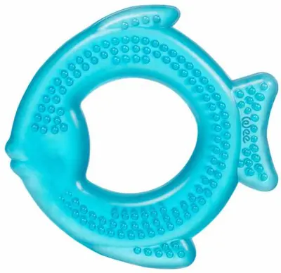 Jucărie pentru dentiție pe apă Wee Baby - Pește albastru