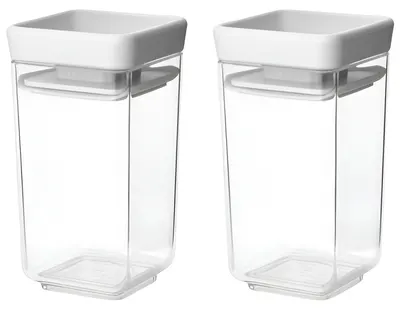 Set borcane pentru condimente Brabantia - Tasty+ Stackable, Light Grey, 2 buc