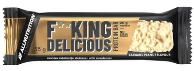 AllNutrition Fitking Delicious Protein Bar, caramel și arahide, 55 g