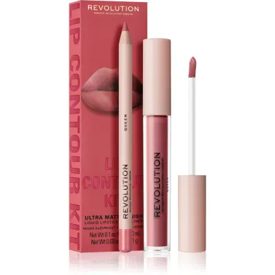 Revolution Lip Contour Kit set îngrijire buze culoare Queen 2 buc