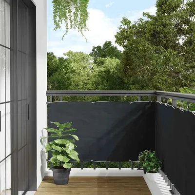 vidaXL Paravan de balcon, antracit, 75 x 500 cm, țesătură oxford