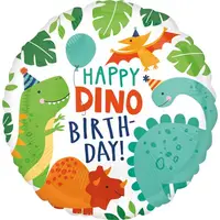 Balon folie happy dino birthday 43 cm Amscan AM4066701