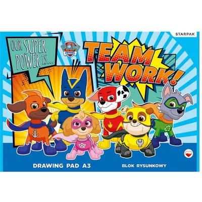 Bloc de desen A3 Starpak, Paw Patrol, 20 pagini
