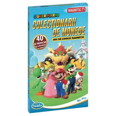 Joc de logica magnetic Thinkfun - Super Mario Coin Collector, in limba romana