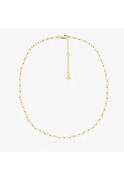 Colier din argint Golden Mini Cherie - Perle Naturale
