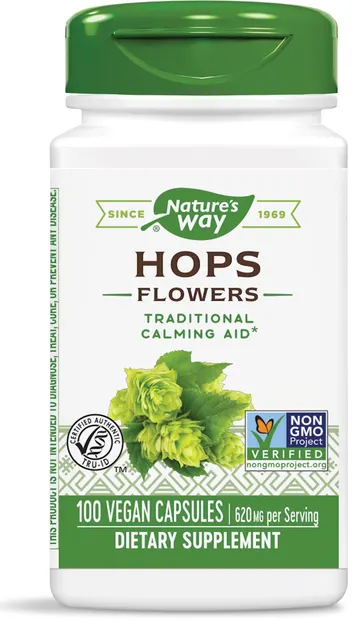 Hops Flowers, 100 capsule, Nature's Way