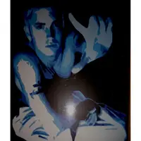Board Music Eminem, painted wood