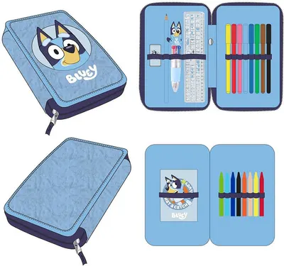 Penar echipat Cerda Bluey - 2 compartimente cu fermoar