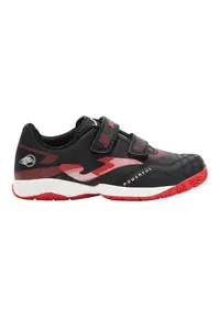 Ghete fotbal cu velcro copii Powerful JR pentru teren sintetic POJW2501TFV - 27 EU - Negru-Rosu