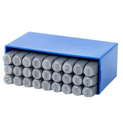 Set poansoane de marcat litere Gravurem 01105000, 5 mm, 27 piese