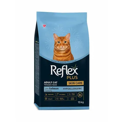 Reflex Plus, Skin Care, hrana uscata pentru pisici, piele si blana, cu somon, 15 kg