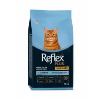 Reflex Plus, Skin Care, hrana uscata pentru pisici, piele si blana, cu somon, 15 kg
