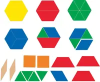 Trusă educațională Learning Resources - Forme geometrice magnetice, 47 piese