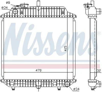 Radiator racire motor potrivit MERCEDES MB (W631) 2.4D