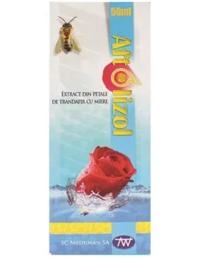 Aftolizol extract din petale de trandafir cu miere, 50 ml, Meduman