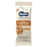 Mix de naut arahide migdale cereale de quinoa si quinoa invelita in ciocolata, 40g, Manitoba