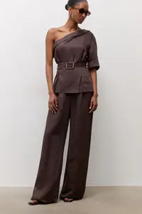 Answear.LAB pantaloni straight pentru femei din in