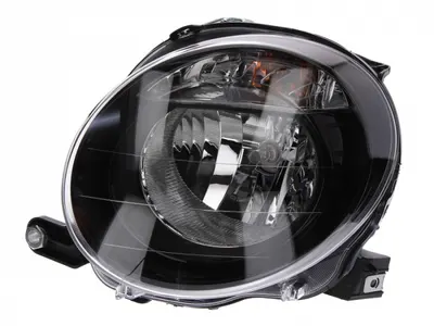 Far stanga (H7, reglaj electric, cu motoras, fundal negru) ABARTH 500 595 695, 500C 595C 695C FIAT 500, 500 C