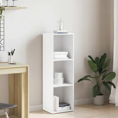 vidaXL Bibliotecă/Dulap TV, alb, 36x30x114 cm, lemn prelucrat