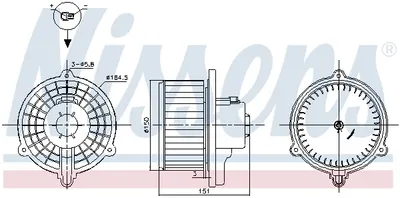 Ventilator habitaclu potrivit HYUNDAI TUCSON; KIA SPORTAGE II 2.0 2.0D 2.7 08.04
