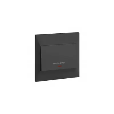 doi poli switch Belanko S - 20A 250V~ 1 module - Intrerupator switch Water Heater + rosu neon + earth connection - anthracite
