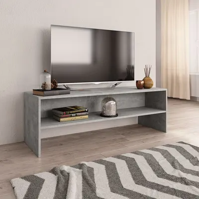 vidaXL Comodă TV, gri beton, 120 x 40 x 40 cm, lemn prelucrat