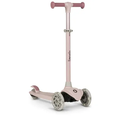 Trotineta pentru copii Jessy Roz cu 3 roti LED, ghidon reglabil, pliabila, platforma antiderapanta, greutate suportata 50 kg