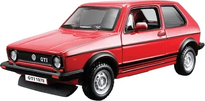Mașinuță metalică Bburago - VW Golf Mk1 GTI 1979, 1:32, roșie