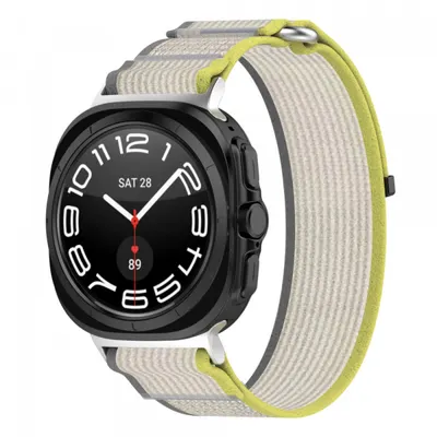 Curea Techsuit W054 pentru Samsung Galaxy Watch Ultra Series, Galbena Gri