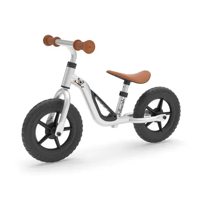 Bicicleta fara pedale Chillafish Charlie, EVA, 10 ", Silver Grey