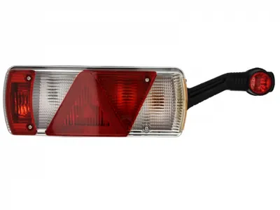 Stop spate dreapta ECOPOINT II (24V, reflector triunghiular, cu lampa cu brat prelungitor, conector: 2 x ASS2 2PIN ASS 7.1 7PIN) potrivit KOGEL