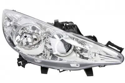 Far dreapta (H1 H7, reglaj electric, cu motoras, fundal cromat) PEUGEOT 207, 207 CC, 207 SW