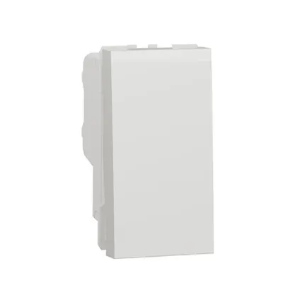 Intrerupator, New Unica, mecanism, 2-pole 1-way, 10AX, 1 module, screw terminals, netratat, IP4X, alb