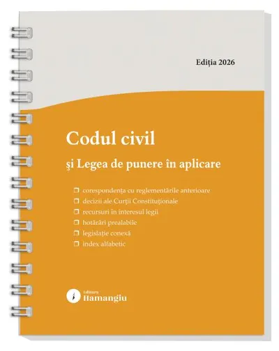 Codul civil și Legea de punere în aplicare. Actualizat la 8 ianuarie 2026 - spiralat - Hardcover - ***
