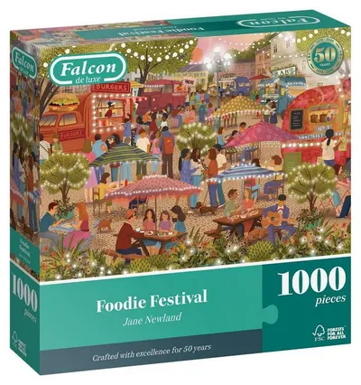 Puzzle Falcon de 1000 piese - Festival pentru cunoscători ai mâncării