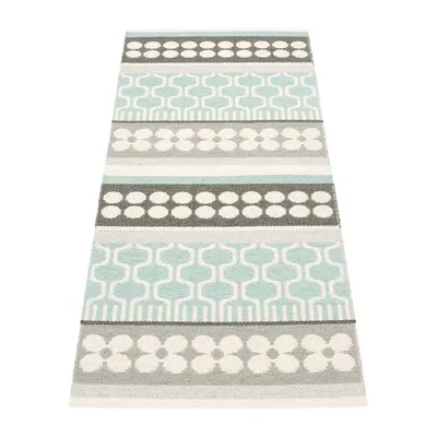 Covor tip traversă pentru interior și exterior gri/turcoaz 70x180 cm Asta Pale Turquoise – Pappelina