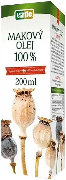 Ulei de semințe de mac + Vitamina E, 200 ml, Virde
