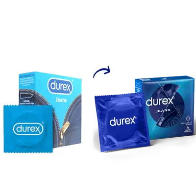 Prezervative Jeans, 4 bucati, Durex
