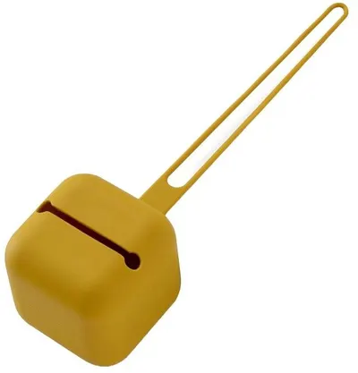 Clemă pentru suzetă din silicon Interbaby - Muştar