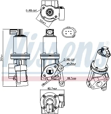 Supapa Egr Potrivit Hyundai Accent Iv, Elantra Iv, Elantra V, I20 I, I20 Ii, I30, Ix20; Kia Carens Iii, Cee D, Cerato I, Pro Cee D, Rio Iii, Soul I, Soul Ii, Venga 1.4d 1.6d 06.05
