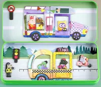 Puzzle magnetic in cutie metalica - Masini, 30 piese