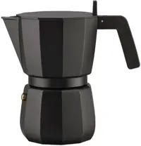 Aparat de cafea Alessi - Moka, 6 cești, negru