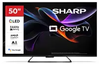 Televizor smart Sharp - 50HR7265E, 50'', QLED, 4K, AQUOS Smooth Motion 144Hz, 24W (2x12W) Dolby Atmos-Vision, negru