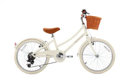 Bicicletă pentru copii 20" clasică vintage crem copil