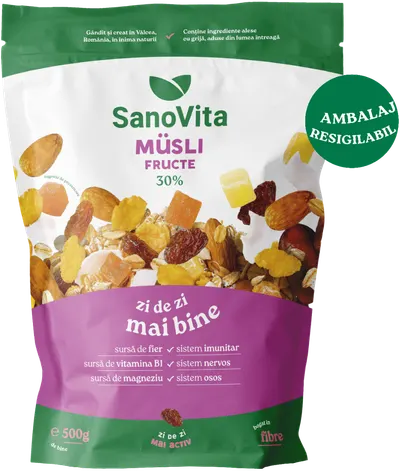 Musli cu fructe, 500g, SanoVita