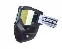 Ochelari motocross atv enduro Unit, model masca, culoare rama negru, lentila oglinda aurie