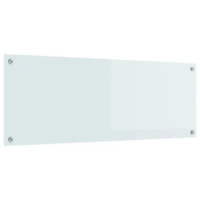 vidaXL Panou de bucătărie Alb 110 x 40 cm sticlă securizată