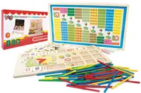 Set educativ din lemn B-Max - Scriu si numar, cu ceas