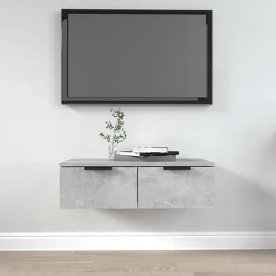 vidaXL Dulap de perete, gri beton, 68x30x20 cm, lemn compozit