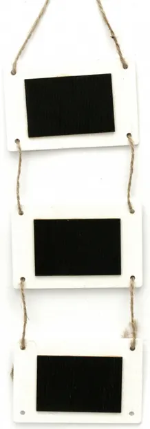 Semne din lemn Em Art - 9 x 6 x 0.45 cm, albe
